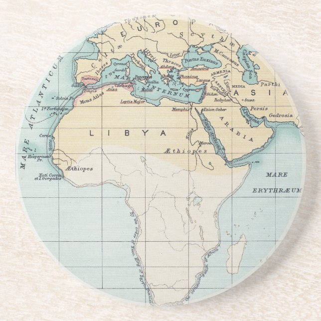 MAP: PHOENICIAN EMPIRE DRINK COASTER (Front)