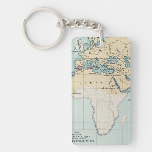 MAP PHOENICIAN EMPIRE KEYCHAIN