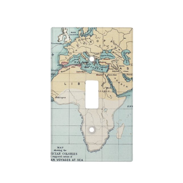 MAP: PHOENICIAN EMPIRE LIGHT SWITCH COVER (Front)