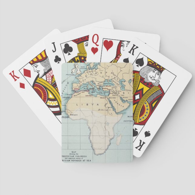 MAP: PHOENICIAN EMPIRE POKER CARDS (Back)