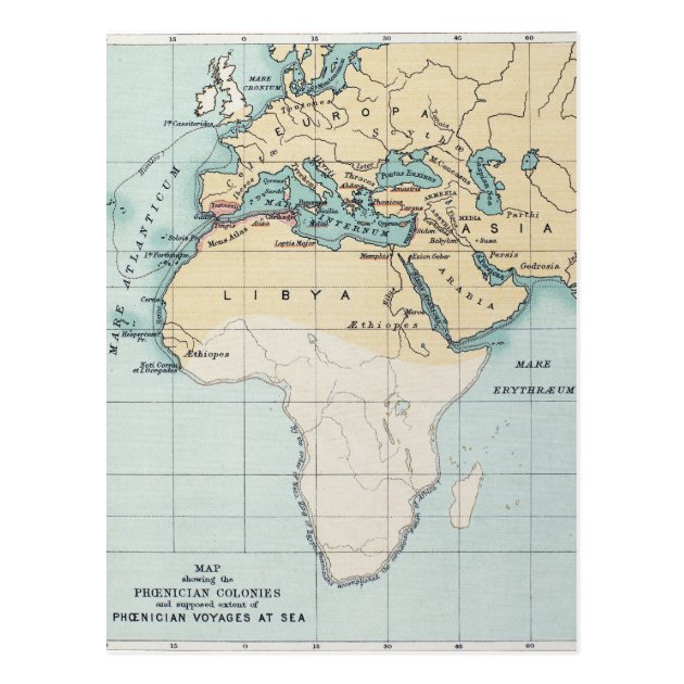 MAP PHOENICIAN EMPIRE POSTCARD Zazzle Com   Map Phoenician Empire Postcard Rf99e7c91c47b4a068e56e8bcb3f9ac70 Vgbaq 8byvr 630 