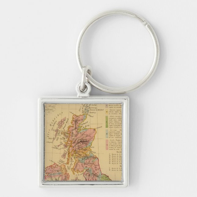 Map physical and mineralogical keychain (Front)