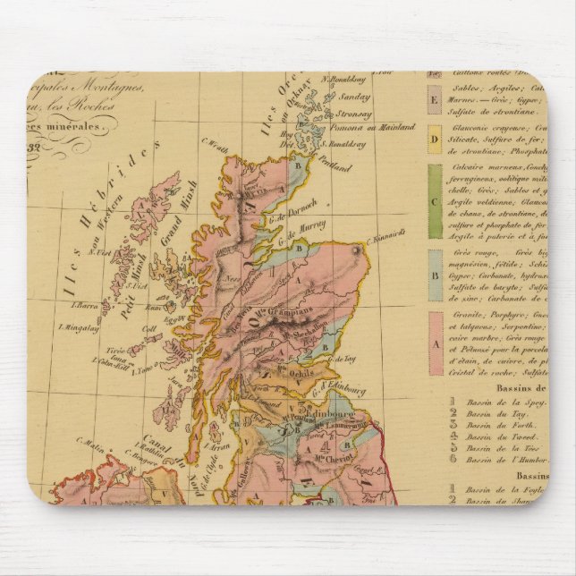 Map physical and mineralogical mouse pad (Front)