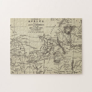 Map Portion of Africa   Cameron's Route Jigsaw Puzzle