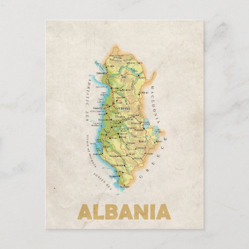 MAP POSTCARDS  Albania