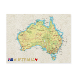 MAP POSTCARDS ♥ Australia