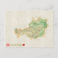 MAP POSTCARDS ♥ Austria
