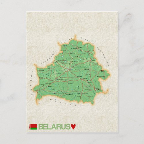 MAP POSTCARDS  Belarus