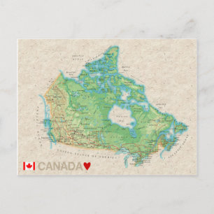 MAP POSTCARDS Canada