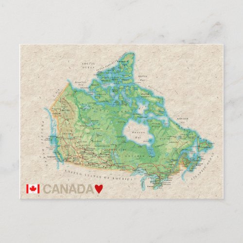 MAP POSTCARDS Canada