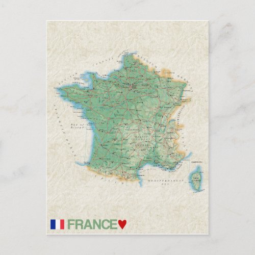 MAP POSTCARDS  France