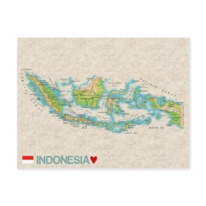 MAP POSTCARDS ♥ Indonesia