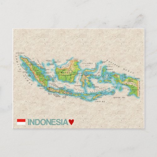 MAP POSTCARDS  Indonesia