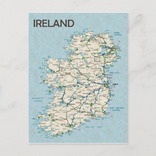 MAP POSTCARDS  Ireland