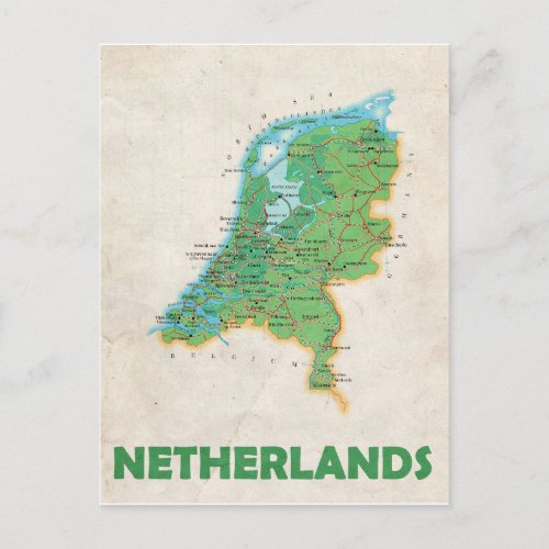 MAP POSTCARDS  Netherlands