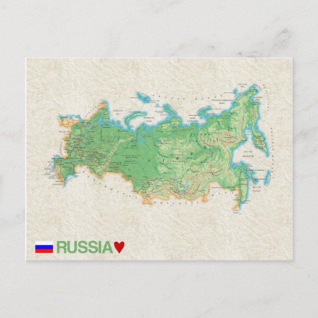MAP POSTCARDS ♥ Russia (Front)