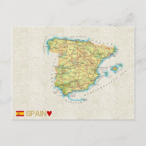 MAP POSTCARDS  Spain