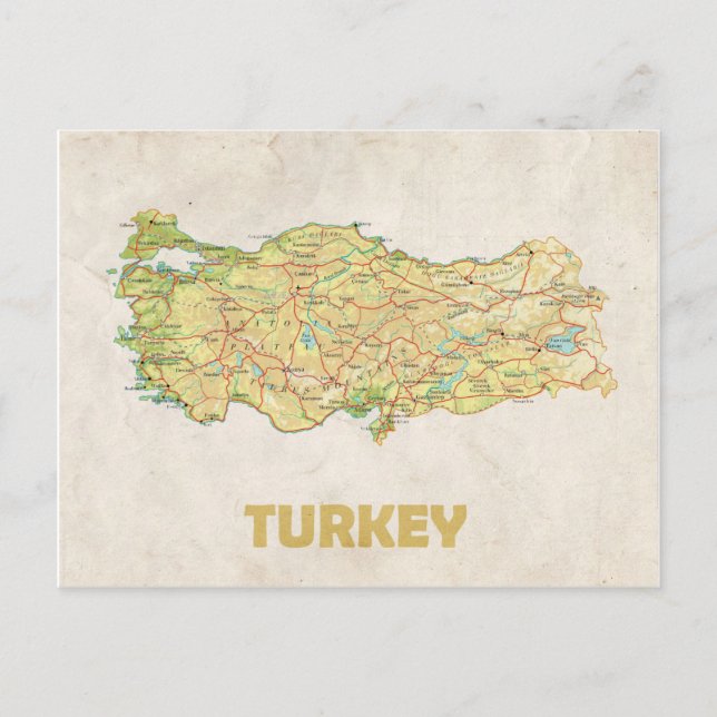 MAP POSTCARDS ♥ Turkey (Front)