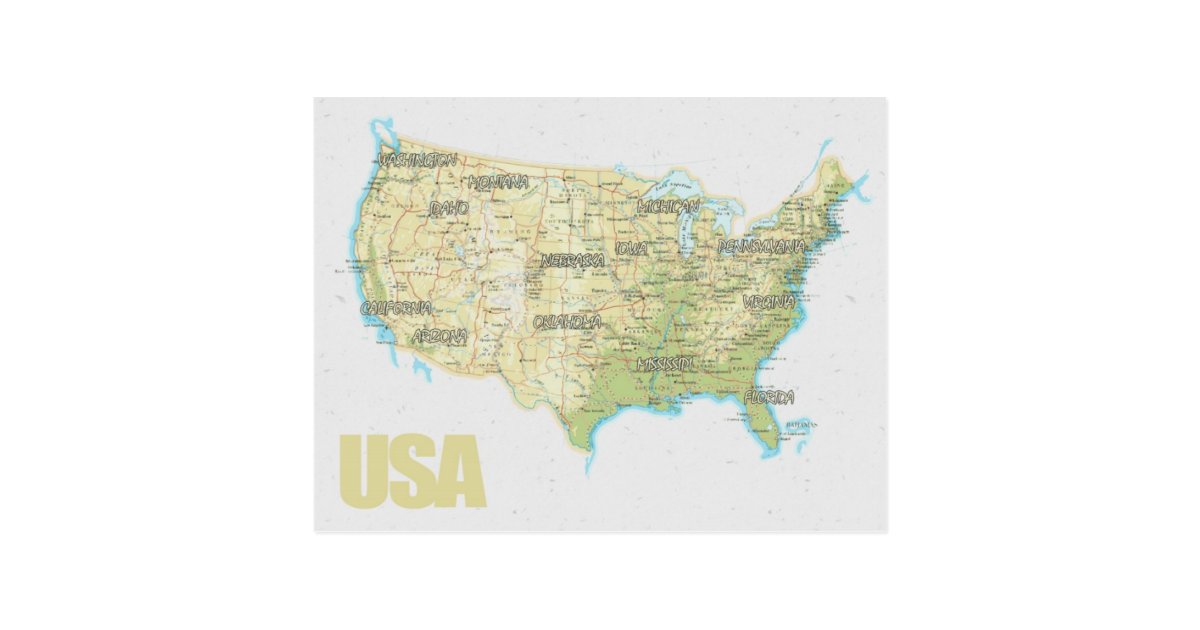 MAP POSTCARDS ♥ USA | Zazzle.com