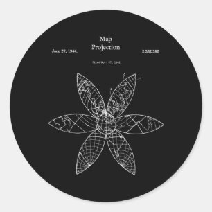 Map Projection Geography Geographer Gis Classic Round Sticker