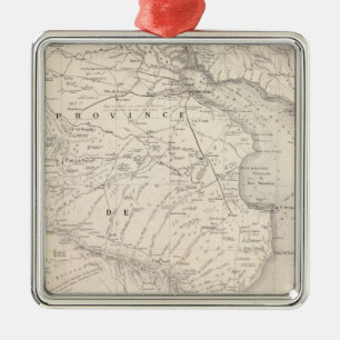 Map, Province of Buenos Aires, neighboring regions Metal Ornament