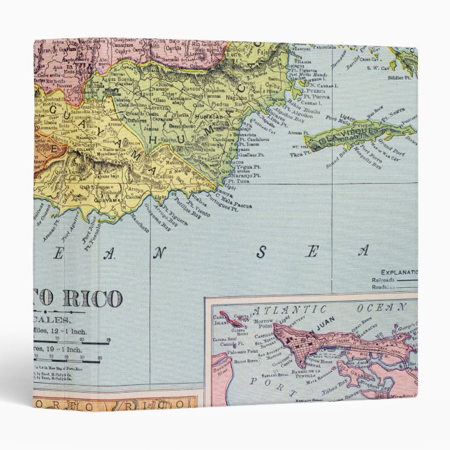 MAP: PUERTO RICO, 1900 3 RING BINDER (Front/Spine)