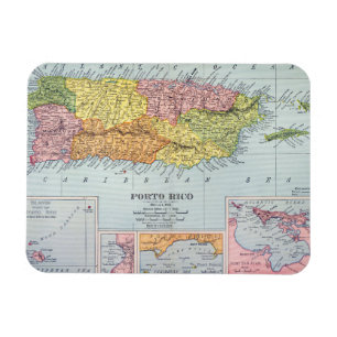 MAP: PUERTO RICO, 1900 MAGNET