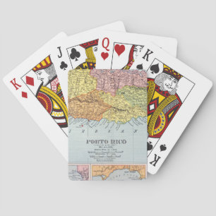 MAP: PUERTO RICO, 1900 POKER CARDS