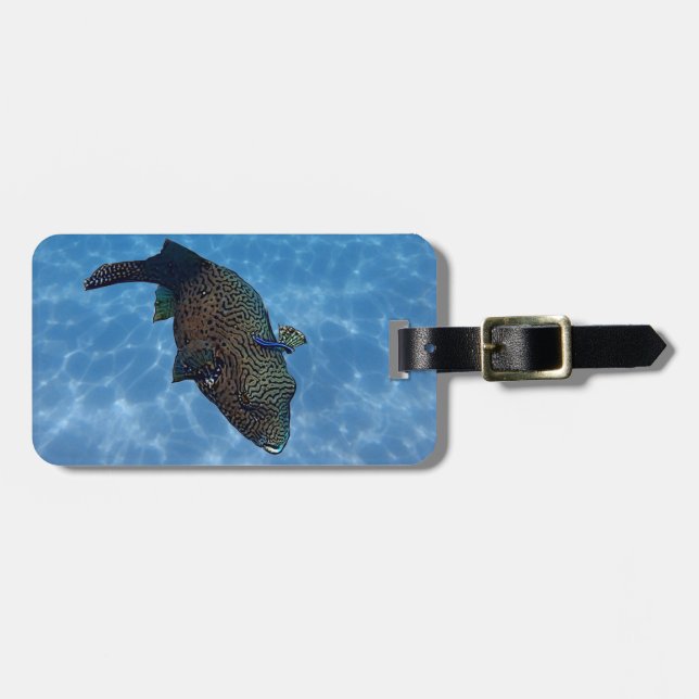 Map puffer luggage tag (Front Horizontal)