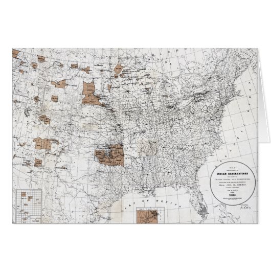 MAP: RESERVATIONS, 1888 CARDS (Front Horizontal)