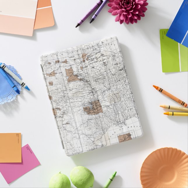 MAP: RESERVATIONS, 1888 iPad SMART COVER (In Situ)