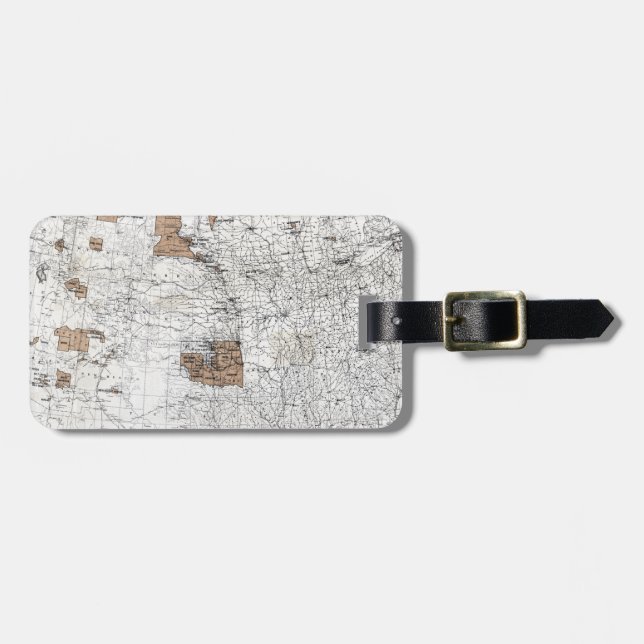 MAP: RESERVATIONS, 1888 LUGGAGE TAG (Front Horizontal)