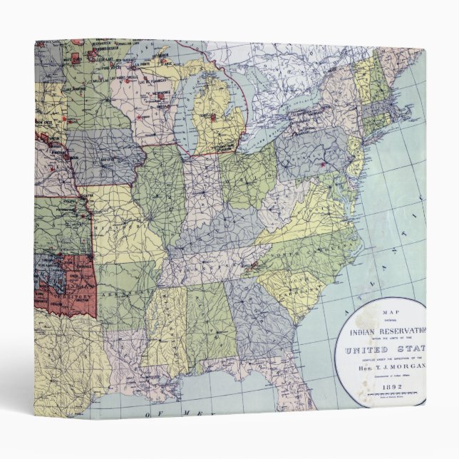 MAP: RESERVATIONS, 1892 3 RING BINDER (Front/Spine)