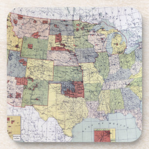 MAP: RESERVATIONS, 1892 BEVERAGE COASTER