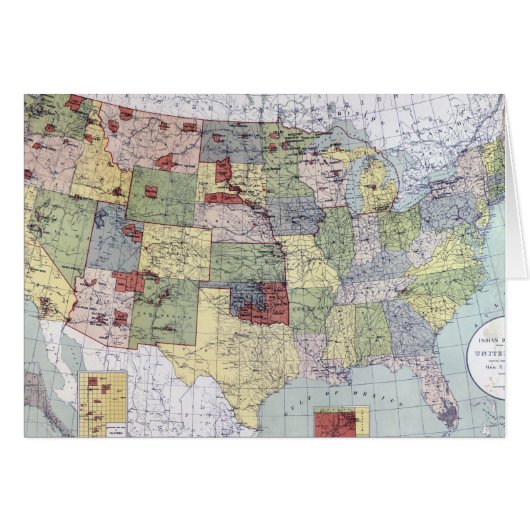 MAP: RESERVATIONS, 1892 CARDS (Front Horizontal)