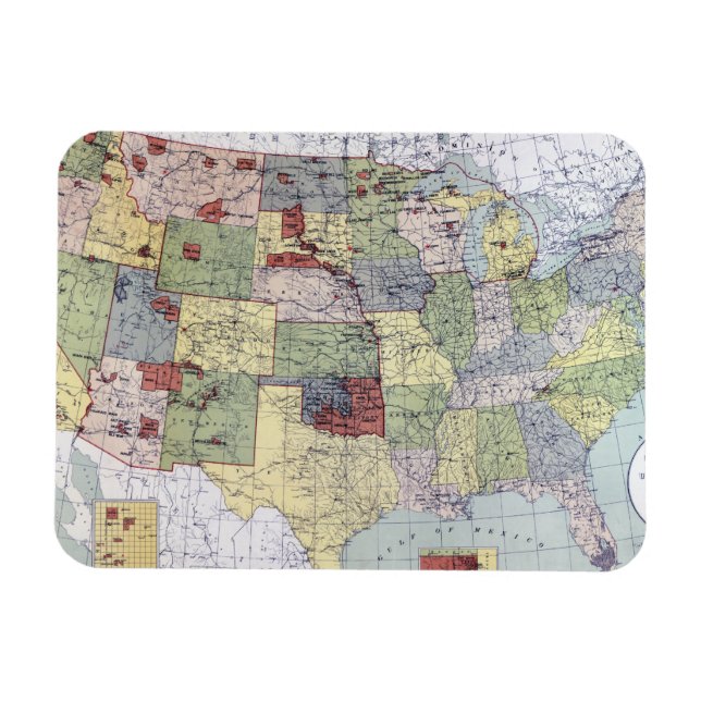 MAP: RESERVATIONS, 1892 MAGNET (Horizontal)