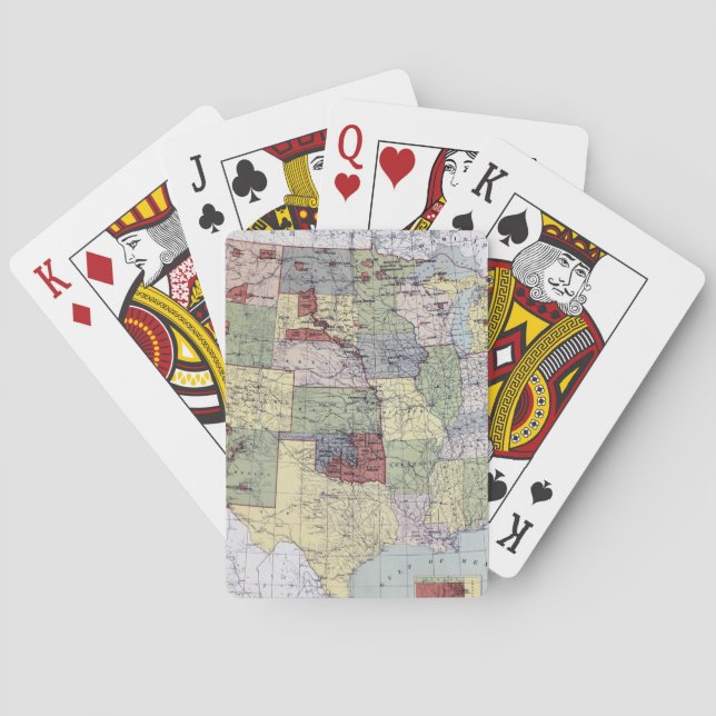 MAP: RESERVATIONS, 1892 POKER CARDS (Back)