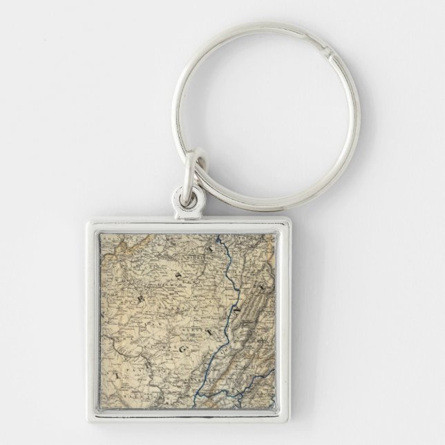 Map Richmond and Louisville RR Keychain (Front)