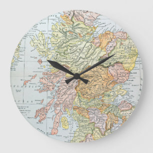 MAP: SCOTLAND LARGE CLOCK