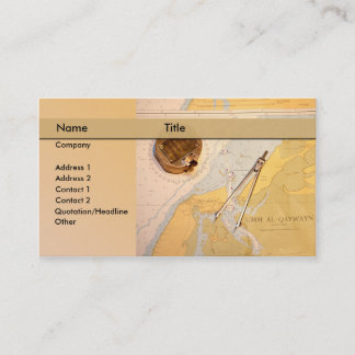 map / sea / navigation / sailing business card