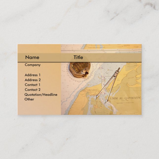 map / sea / navigation / sailing business card (Front)