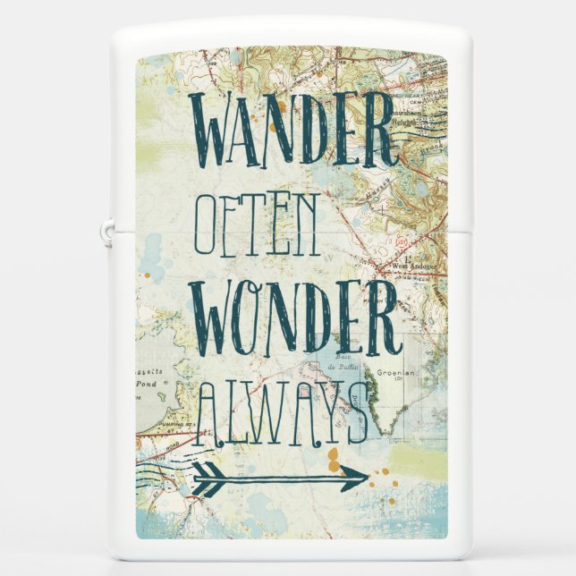 Map Sentiments Zippo Lighter (Front)