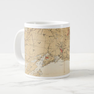 Map Showing Routes from San Francisco to Alaska Giant Coffee Mug