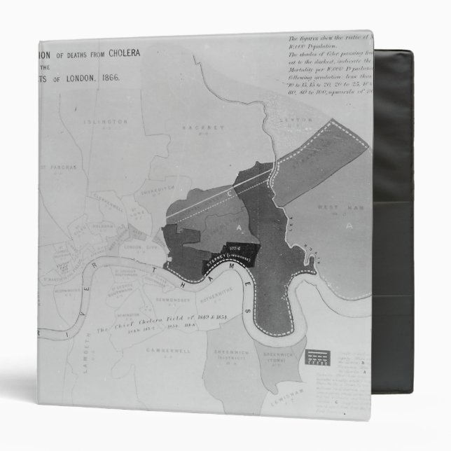 Map showing the Distribution of Deaths Binder (Front/Inside)
