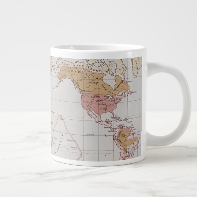 Map showing the Languages of the World Giant Coffee Mug (Right)