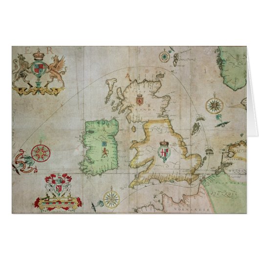 Map showing the route of the Armada fleet Cards (Front Horizontal)