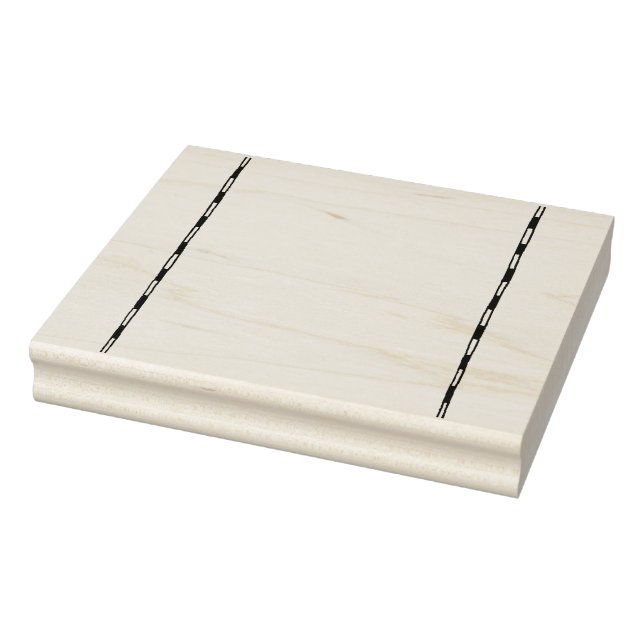 Map Side Borders Large Rubber Stamp (Stamp)