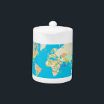 map teapot<br><div class="desc">world, globe, map, earth, planet, africa, antarctica, australia, europe, asia, america, north, south, east, west, sea, ocean, colorful, blue, yellow, green hipster print pattern bright bahama custom customized customize personalized personalised gift present travel traveler traveling funny gag joke- "world map""globe map""earth map" africa america map globe world planet australia antarctica...</div>