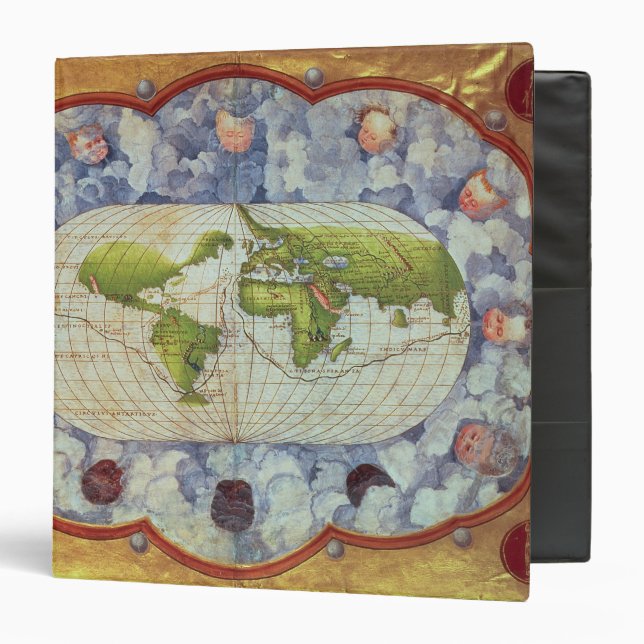 Map tracing Magellan's world voyage Binder (Front/Inside)