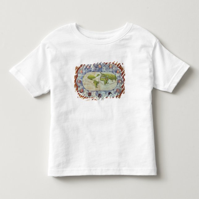 Map tracing Magellan's world voyage Toddler T-shirt (Front)